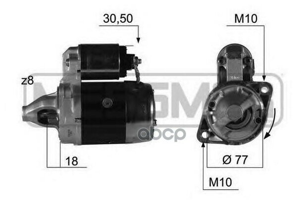 220382_стартер! 0.9kw Hyundai Accent 95-01/Lantra/Coupe 90>/Sonata 1.3-2.0i 88-93 Era арт. 220382