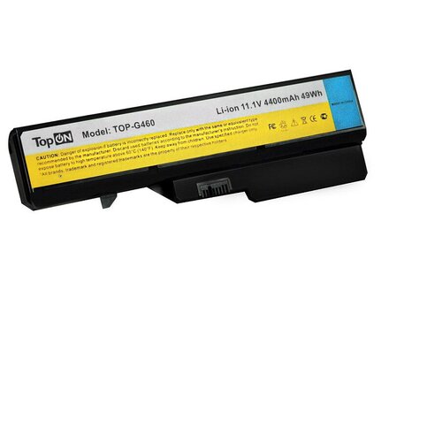 Аккумуляторная батарея TopON для ноутбука Lenovo 121001071 11.1V (4400mAh) аккумулятор l08s6y21 для lenovo ideapad g460 g560 g565 g570 v470 b470 l09s6y02 57y6455 l10p6f21