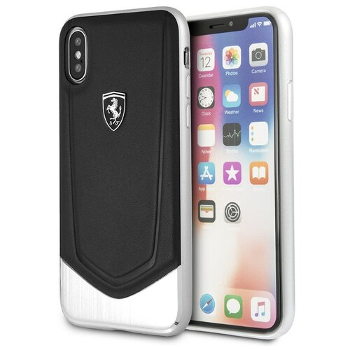 фото Чехол cg mobile ferrari heritage v hard leather/aluminium stripe для iphone x/xs, цвет черный (fehtohcpxbk)