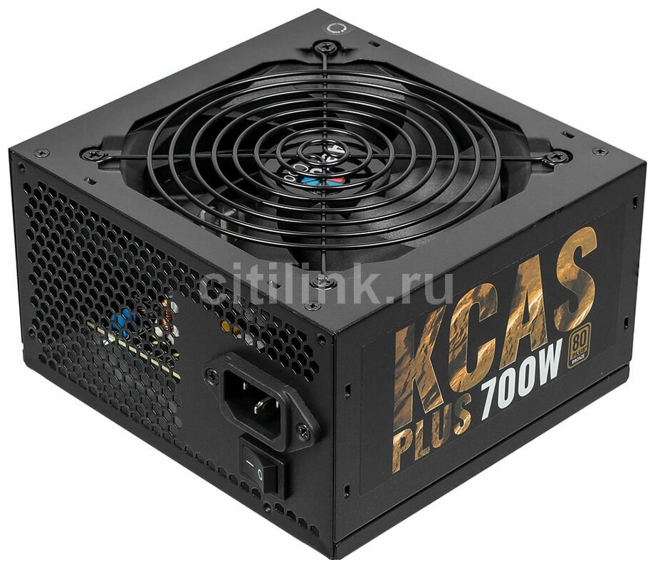 Блок питания Aerocool KCAS PLUS 700, 700Вт, 120мм, черный, retail [kcas-700w plus]