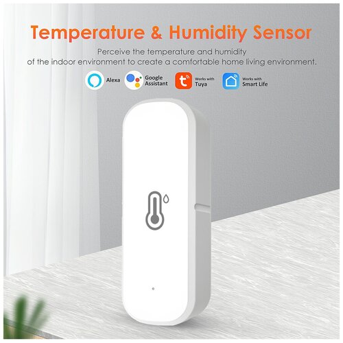 Датчик температуры и влажности с Wi-Fi smart life app wifi smart home sockets 10a uk plug tuya work with alexa google home assistant smart home automation plug