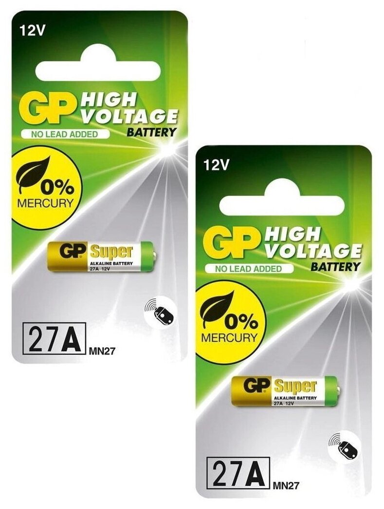 Батарейка GP 27A High Voltage Alkaline 12V (1 шт) - 2 блистера