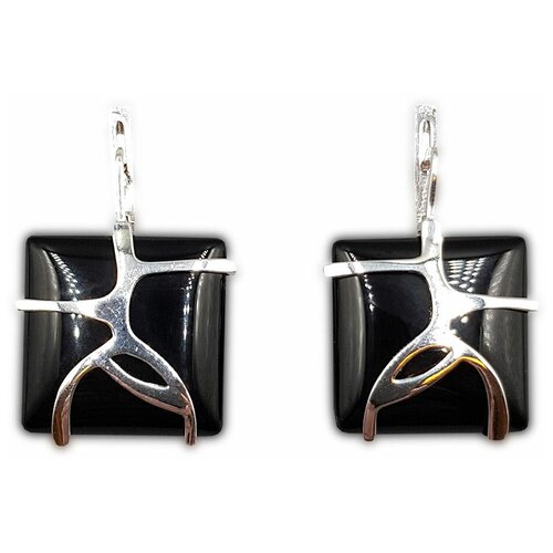 Серьги Невский-Т из серебра с агатом 43276РА