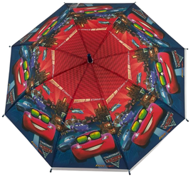 Детский зонт-трость / Зонт тачки Молния Маквин / Синий зонт для мальчика