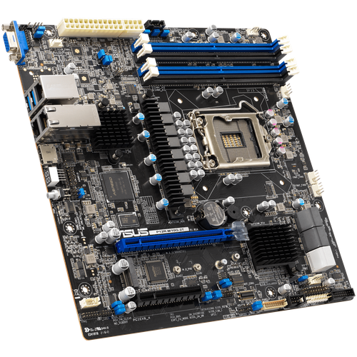 Asus P12R-M/10G-2T Miсro-ATX, LGA 1200, 4x DDR4 DIMM (to 128GB ECC UDIMM), 4x USB 3.0 (2 rear), 6x SATA, 1x PCIE x16, 1x PCIE x8, 1xM.2 2280, LAN 2x 10Gb, Video AST2600, IPMI Option (419747)