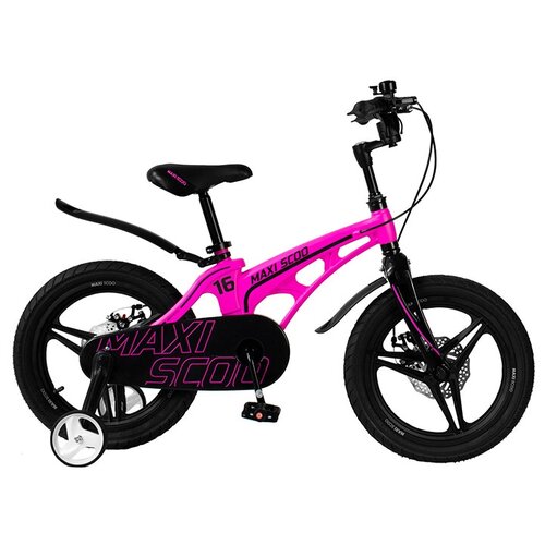 фото Детский велосипед maxiscoo cosmic 16 делюкс, год 2022, цвет розовый