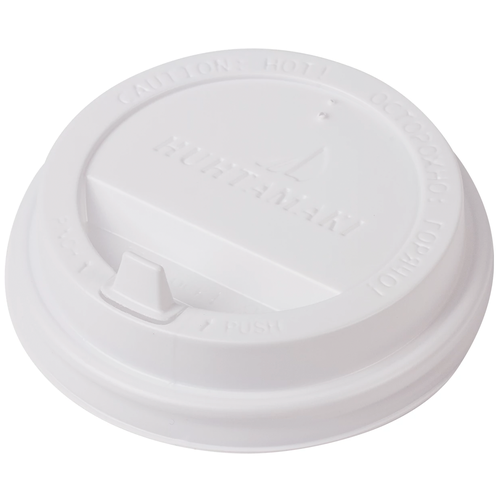 Крышка для стакана Huhtamaki пластиковая белая 90 мм с клапаном 100 штук в упаковке, 615573