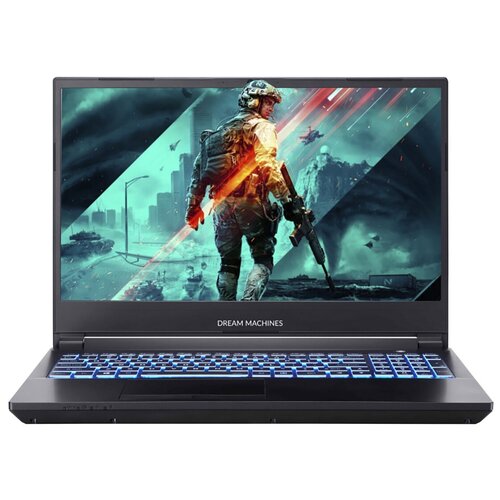 Ноутбук Dream Machines RT3070-15KZ30 Ryzen 5 5600X 16Gb SSD 1Tb NVIDIA RTX 3070 для ноутбуков 8Gb 15,6 FHD Cam 62Вт*ч No OS Черный RT3070-15KZ30