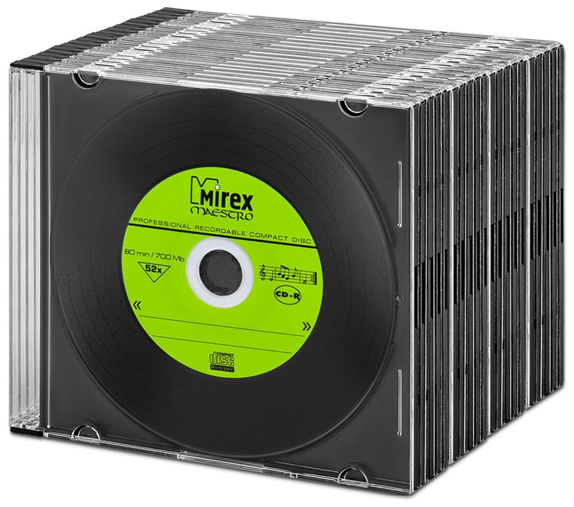 Диск Mirex CD-R 700Mb MAESTRO Vinyl (пластинка) slim 20 шт.