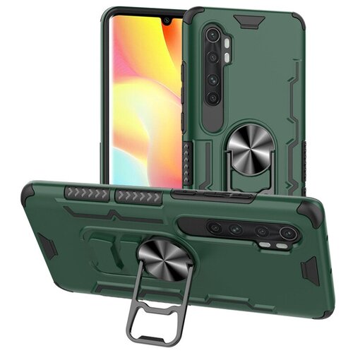 фото Чехол-бампер mypads для xiaomi mi note 10 lite противоударный усиленный ударопрочный зеленый