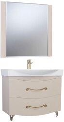 Мебель для ванной Bellezza Сесилия 105 капучино (тумба с раковиной + зеркало)