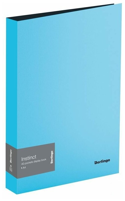 Папка файловая 40 вкладышей Berlingo Instinct (А4, пластик, 21мм, 700мкм) аквамарин (AVp_40510)
