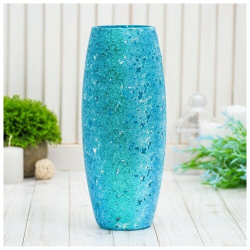 Ваза Бирюзовое напыление 8х11х26см 1633₽