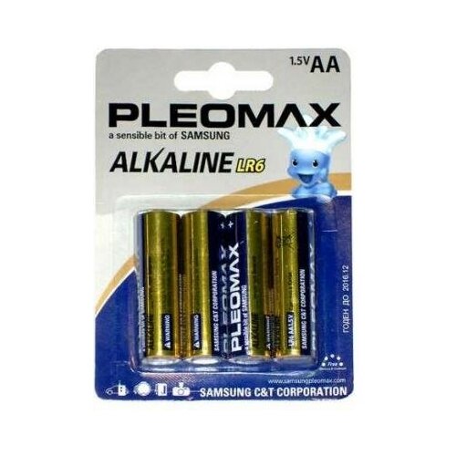 Samsung Pleomax Батарейки Samsung Pleomax Pleomax LR6-4BL AA 4 шт батарейка samsung pleomax economy alkaline lr6 аа 4 шт пальчиковые