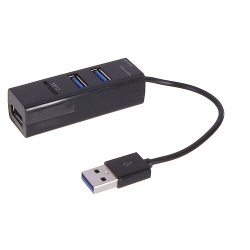 Хаб USB Palmexx 4в1 USB - 3xUSB 2.0+TF Black PX/HUB-3USB2.0-TF-BLK цифровой конвертер palmexx usb 3 0 dual hdmi display adapter px ay99