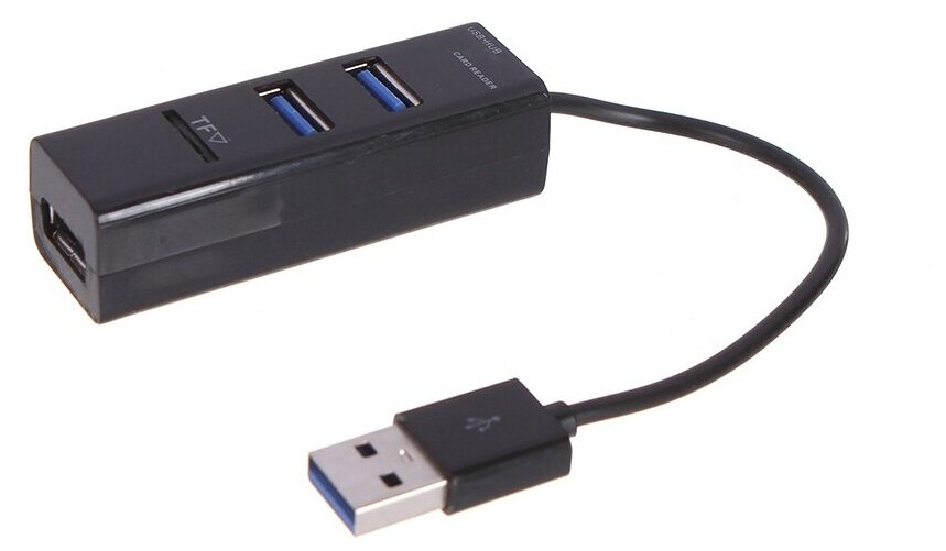 Хаб USB Palmexx 4в1 USB - 3xUSB 2.0+TF Black PX/HUB-3USB2.0-TF-BLK
