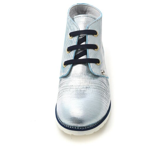 Ботинки дезерты GILDA TONELLI, демисезонные, натуральная кожа, полнота 5, размер 40, серебряный