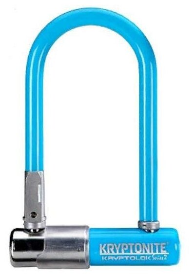 Замок велосипедный Kryptonite Kryptolok Mini-7 W/Flex Frame-U bracket Light Blue