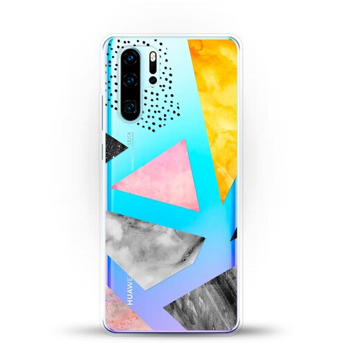фото Силиконовый чехол мраморные треугольники на huawei p30 pro andy & paul