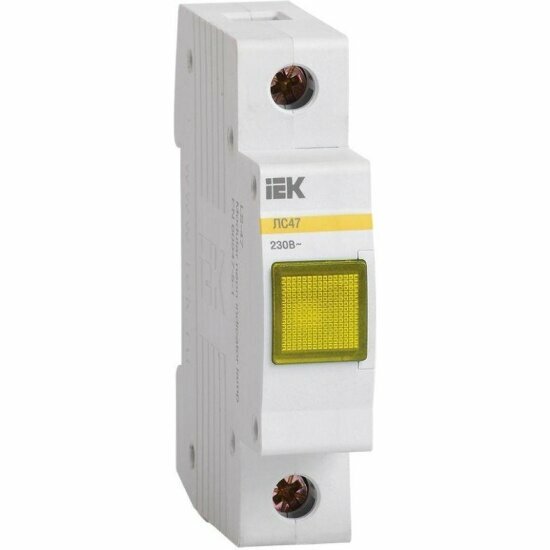 Сигнальная лампа Iek ЛС-47 DIN 1P желтый, MLS10-230-K05