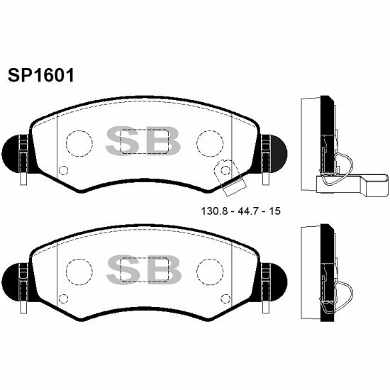 Колодки тормозные передние Sangsin Brake для OPEL Agila / Suzuki Swift II / Subaru Justy III, 4 шт