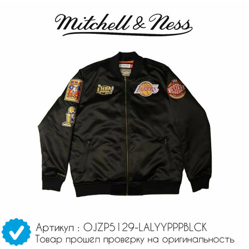 Бомбер Mitchell & Ness Mitchell & Ness NBA Logo, размер L, белый, красный