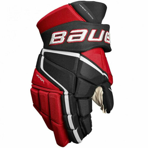 Перчатки хоккейные BAUER Vapor 3X Pro S22 Sr 1059953 (15 / черный-красный) перчатки хоккейные bauer s22 vapor 3x pro sr 14 черно красные