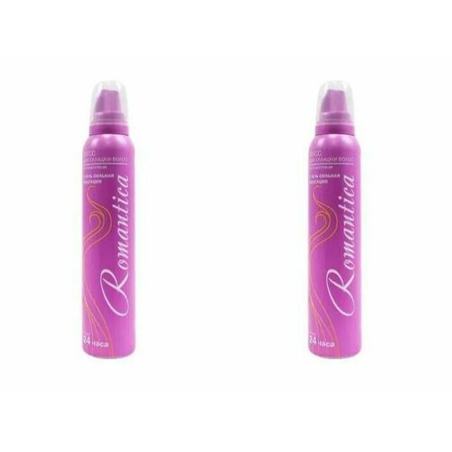 Романтика, Мусс для волос с бета-каротином, очень сильная фиксация (розовый), 200 мл - 2 шт