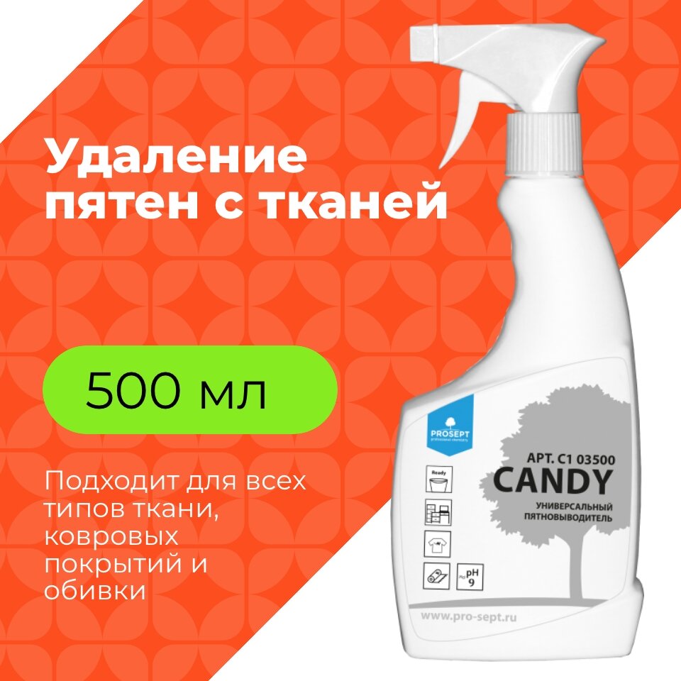 фото Профессиональный пятновыводитель PROSEPT Candy, 500 мл