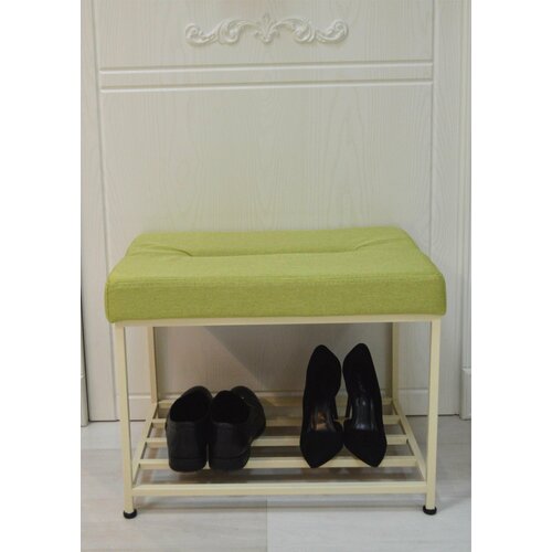 Банкетка в прихожую 604045 открытая металлическая обувница с мягким сиденьем регулируемые ножки полка для обуви 11451₽