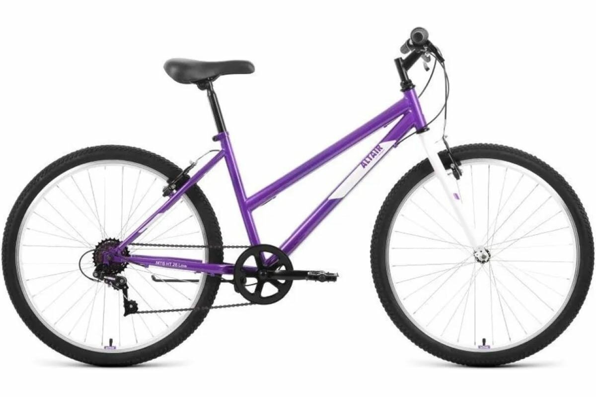 Велосипед горный хардтейл ALTAIR MTB HT 26 low 15" (2022), 15" фиолетовый/белый