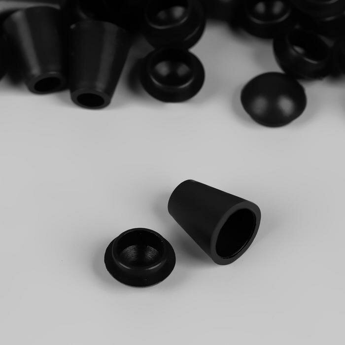 Набор наконечников для шнура d = 4 мм 17 × 12 см 100 шт цвет чёрный
