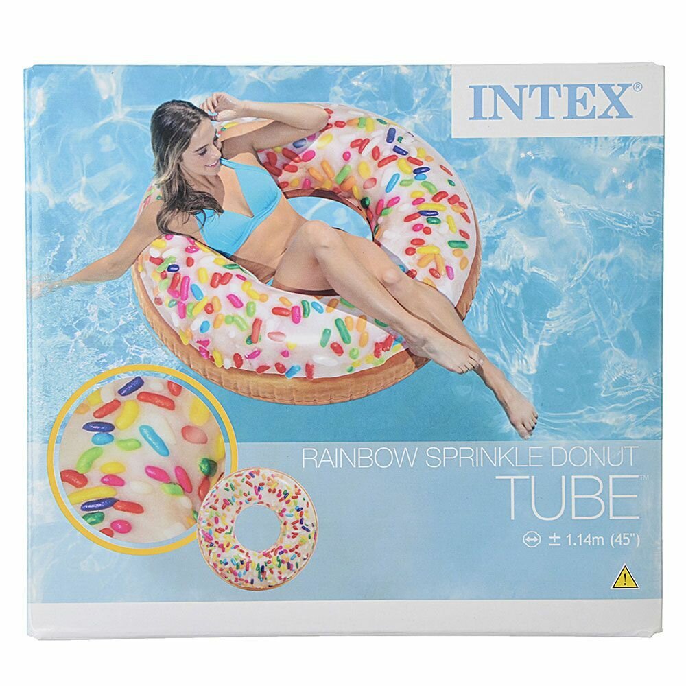 Надувной круг Intex "Пончик с обсыпкой", 99х25см - фото №14