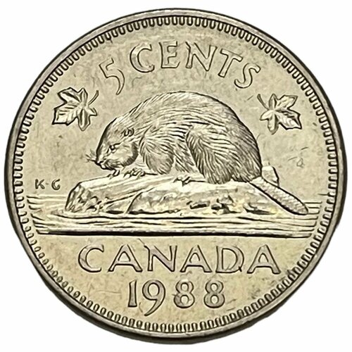 канада 5 центов 2011 г Канада 5 центов 1988 г.