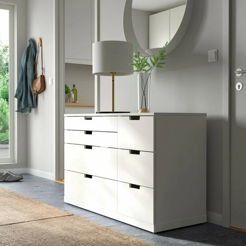 Комод белый NORDLI по мотивам IKEA Икея 47х120х76 см, МДФ