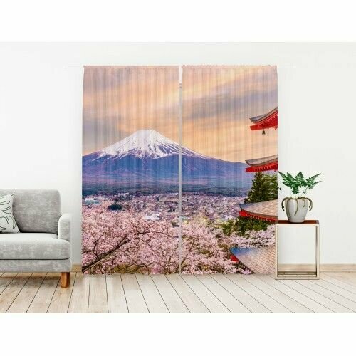 Комплект штор из блэкаута, Сакура, 150/300 - 2 полотна