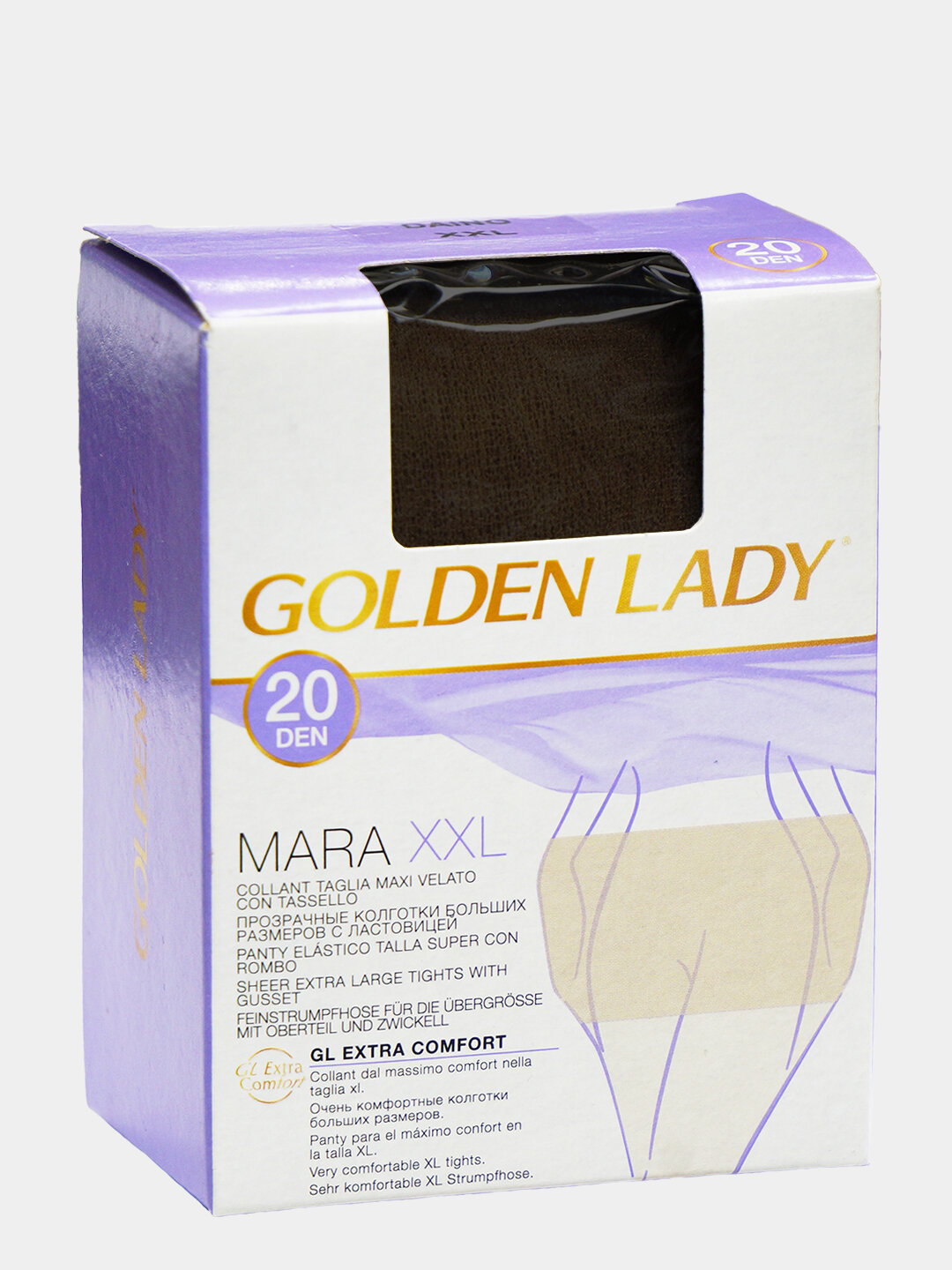 Колготки женские без эластана Golden Lady LEDA/MARA 20 den размер 2=S цвет Melon=Телесный