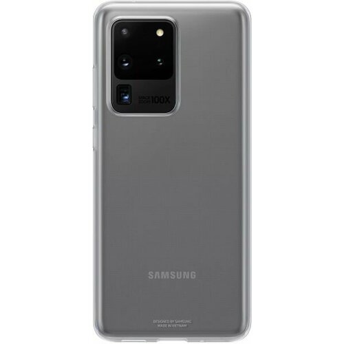 чехол samsung clear cover для galaxy s20 ultra transparent Чехол-накладка Samsung Clear Cover S20 Ultra Прозрачный