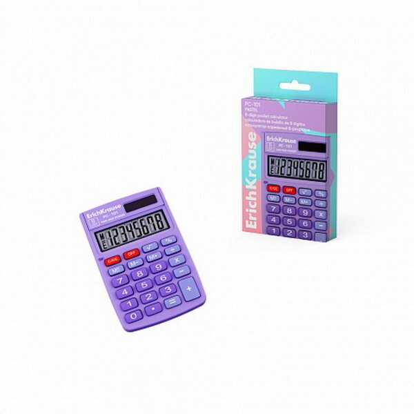 Калькулятор карманный 8-разрядов PC-101 Pastel фиолетовый