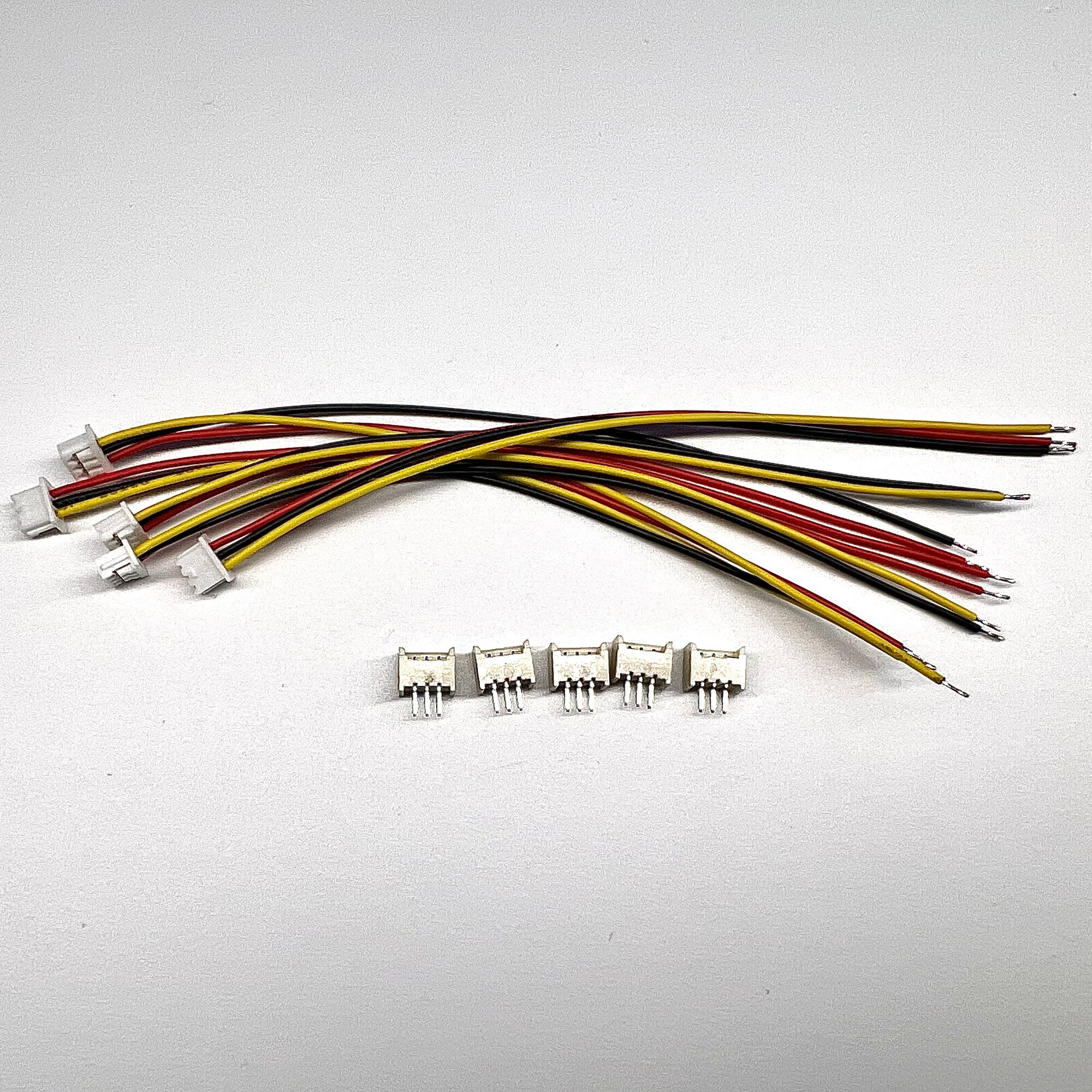 Набор кабелей с разъемом JST 1.25 мм 3pin 10см 5 штук