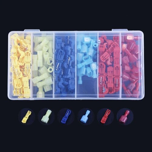 Ответвитель прокалывающий соединитель для проводов кабельный ответвитель зажим для соединения проводов набор клемм в контейнер 120 разъемов для сечения от 05-6 мм2 1099₽