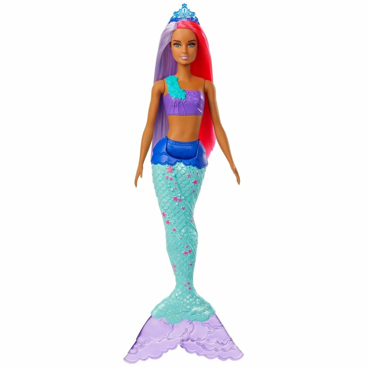 Кукла Barbie Русалочка , розовые и фиолетовые волосы GJK09