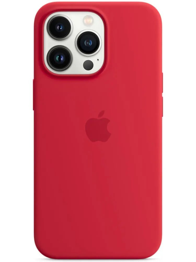Чехол силиконовый MagSafe для iPhone 13 Pro Red с анимацией NFC, Silicone case MagSafe для айфон 13 Про - Красный