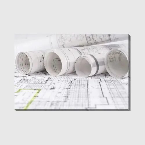 Картина на холсте Строительство - проектирование №2, 45*30 с