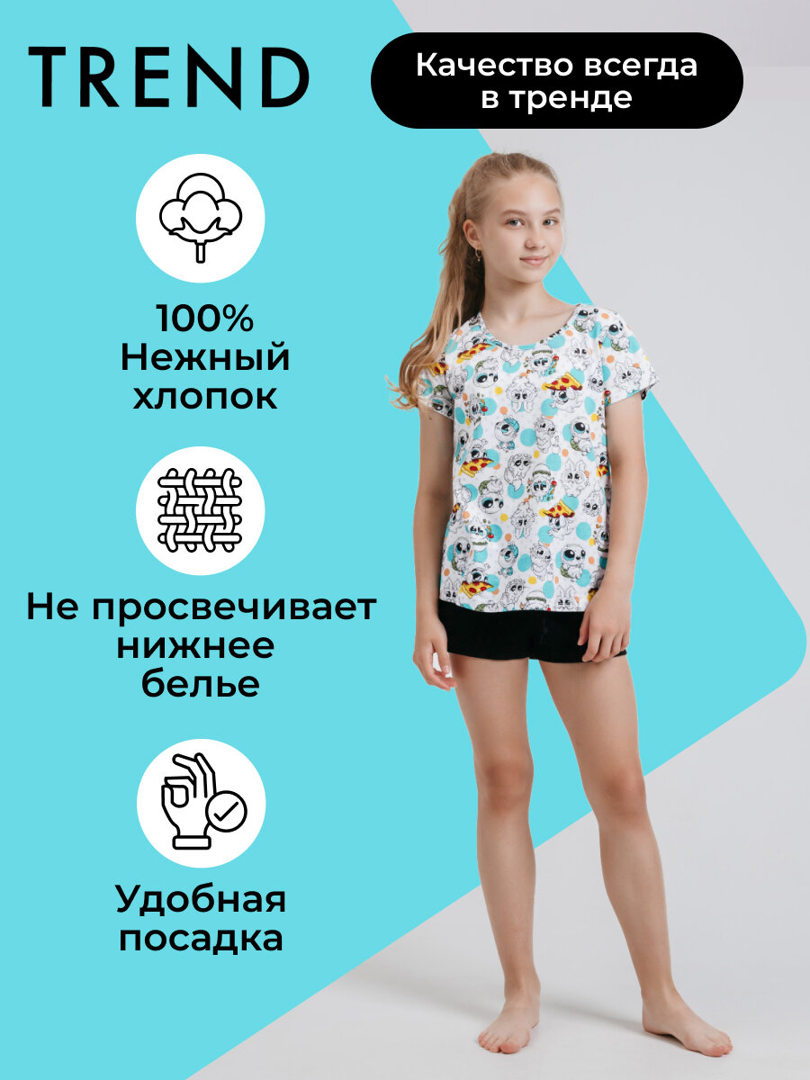 Пижама Trend, размер 146-72(36), зверюшки, пицца