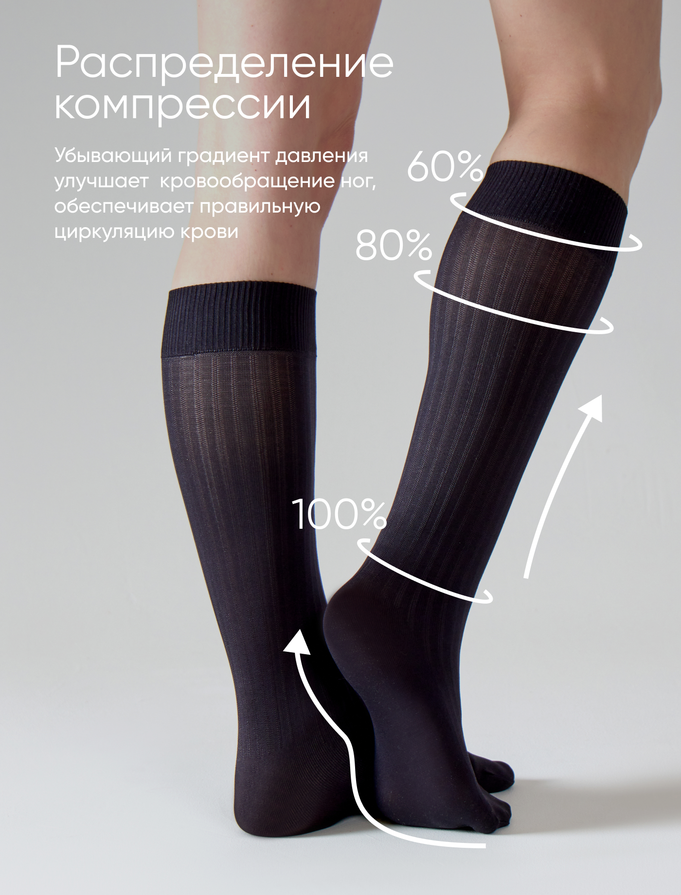 Изображение Гольфы компрессионные Profilactica 50 den , 1 класс, черный, размер 2