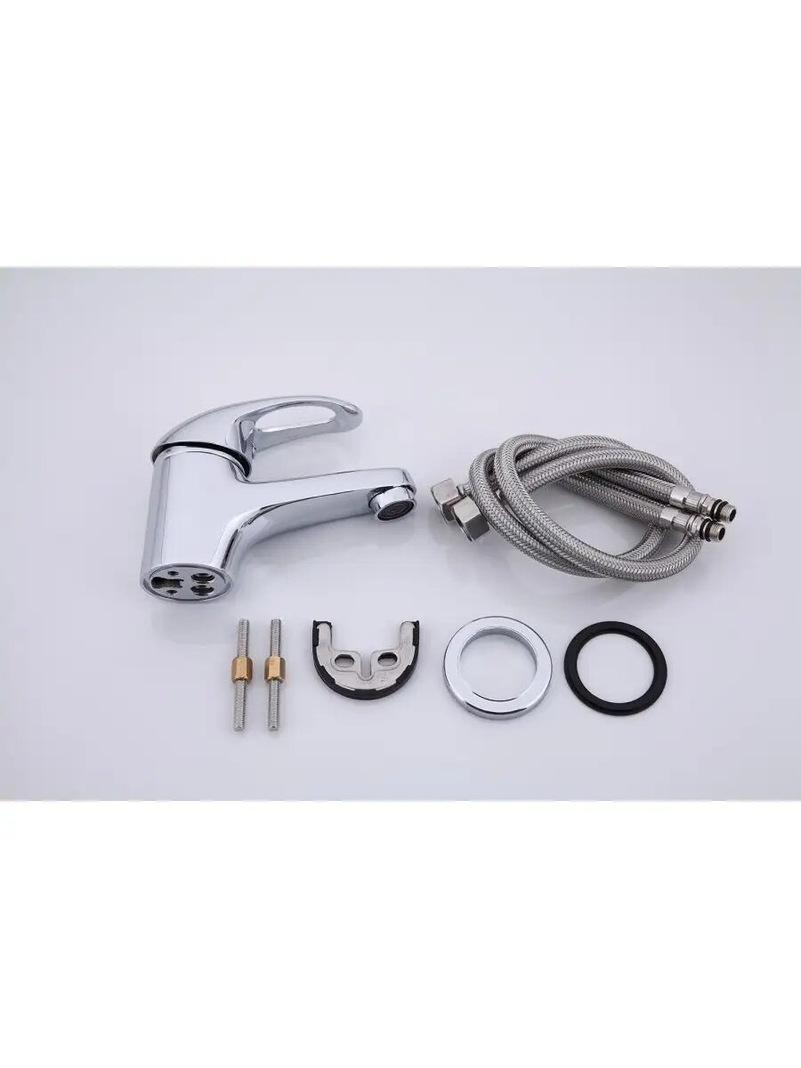 Смеситель для раковины Frap F1003, однорычажный, фиксированный излив, хром — фото 1