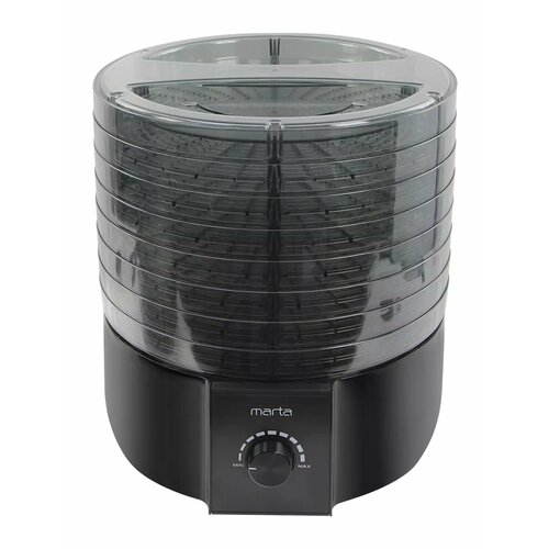 Дегидратор сушилка для овощей электросушилка MARTA MT-FD1889E 10 поддонов 8 основных 1 для пастилы 1 для ягод черный жемчуг 6675₽