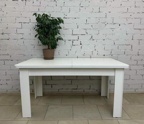 Изображение товара Обеденный/кухонный стол "Семья" раздвижной. ШхГхВ: 150/200х80х78 см, цвет: белый