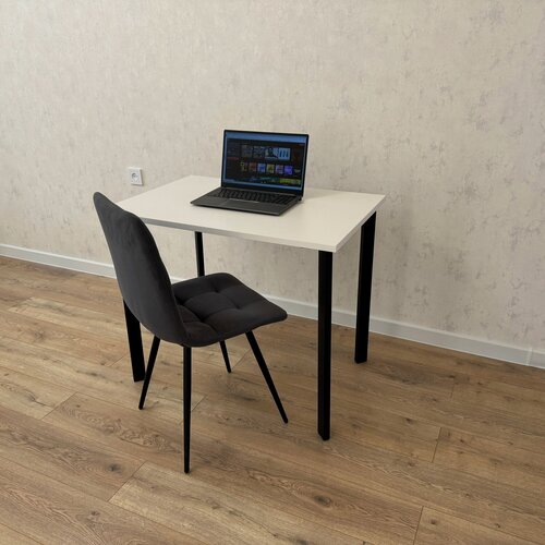 Изображение товара Письменный стол 90*70 см Чёрные ножки. 22 мм столешница ЛДСП Компьютерный Офисный Рабочий